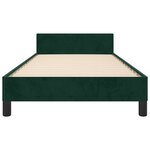 vidaXL Cadre de lit sans matelas vert foncé 90x200 cm velours