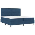 vidaXL Lit à ressorts avec Matelas Bleu 200x200 cm Tissu