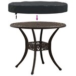vidaXL Housse de Table Extérieure Noir 82 x 82 x 10 cm Tissu 420D