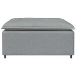 vidaXL Module de repose-pieds pour canapé modulaire Gris clair 100 x 100 x 48 cm