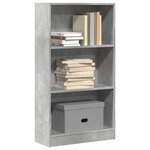 vidaXL Bibliothèque gris béton 60x24x109 cm bois d'ingénierie