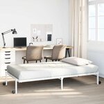 vidaXL Cadre de lit sans matelas pliable blanc 100x190 cm acier