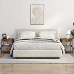 vidaXL Cabinet de chevet 2 Pièces Chêne fumé 41 x 31 x 51 cm