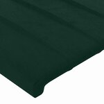 vidaXL Tête de lit avec oreilles Vert foncé 147x23x78/88 cm Velours