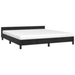 vidaXL Cadre de lit sans matelas noir 160x200 cm velours