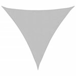 vidaXL Voile d'ombrage gris clair 3x3x3 m 100 polyester oxford