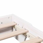 vidaXL Cadre de lit blanc 135x190 cm en bois de pin massif
