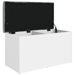 vidaXL Banc de rangement blanc 82x42x45 cm bois d'ingénierie
