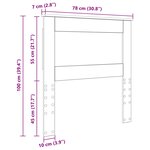 vidaXL Tête de lit avec tête de lit Chêne fumé 75 cm Bois d'ingénierie