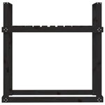 vidaXL Support pour bois de chauffage Noir 110x35x108 5 cm Bois de pin