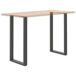 vidaXL Pieds de table de bar en U 2 pièces Anthracite 60 x (110-111) cm Acier