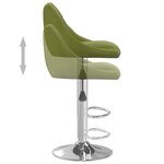 vidaXL Tabourets de bar lot de 2 vert clair velours