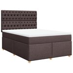 vidaXL Sommier à lattes de lit avec matelas Marron foncé 140x200 cm