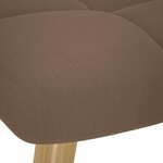 vidaXL Chaise à bascule avec repose-pied Marron Tissu