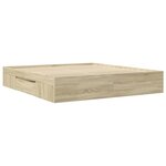 vidaXL Cadre de lit chêne sonoma 200x200 cm bois d'ingénierie