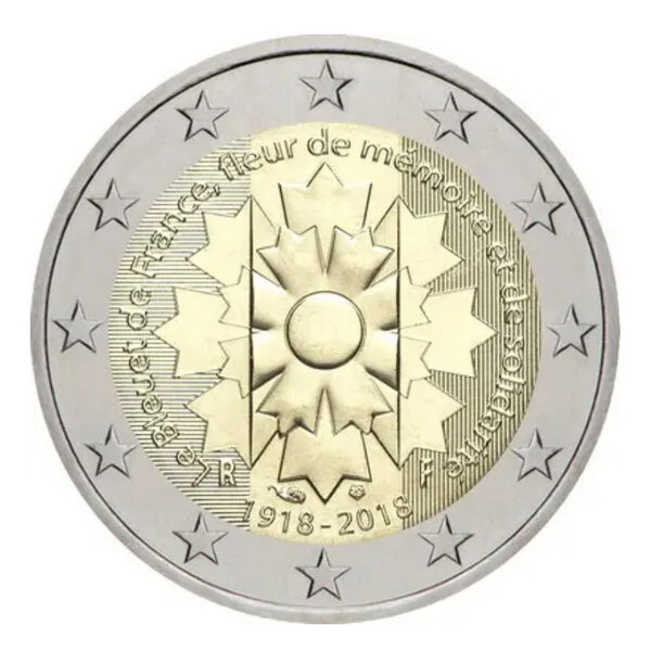 2 euros commémorative France 2018 - Le Bleuet.
