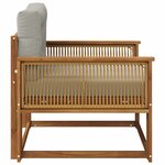 vidaXL Sofa de milieu extérieur Bois d'Acacia Massif Naturel