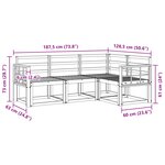vidaXL Ensemble de canapés d'extérieur 4 pc Naturel