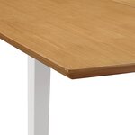 vidaXL Table à manger extensible Blanc (80-120)x80x74 cm MDF