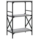 vidaXL Bibliothèque à 3 niveaux sonoma gris 59x35x90 5 cm