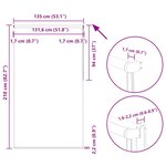 vidaXL Store enrouleur occultant blanc cassé 135x210 cm largeur tissu