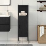 vidaXL Cabinet de salle de bain Chêne noir 33 x 33 x 120 5 cm