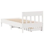 vidaXL Cadre de lit sans matelas blanc 90x200 cm bois de pin massif