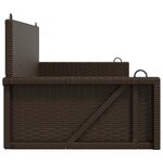 vidaXL Balancelle marron 119x56x48 cm résine tressée