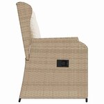 vidaXL Banc de jardin avec coussin 2 Pièces Beige Poly rotin