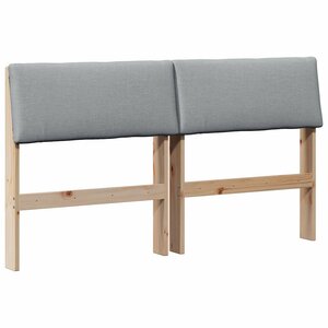 vidaXL Tête de lit capitonnée Gris clair 140 cm Pin massif