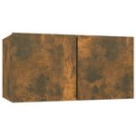 vidaXL Meubles TV 8 Pièces Chêne fumé 60x30x30 cm Bois d'ingénierie