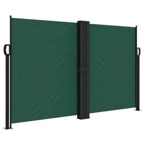 vidaXL Auvent latéral rétractable vert foncé 140x1200 cm