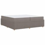 vidaXL Cadre de lit avec matelas Taupe 200 x 200 cm tissu