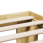 vidaXL Cadre de lit sans matelas 75x190 cm bois massif de chêne