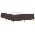 vidaXL Lit à ressorts avec matelas Marron foncé 160 x 200 cm tissu