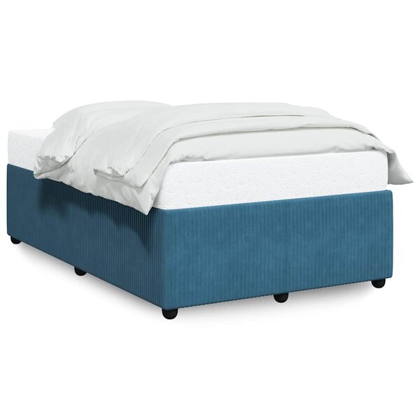 vidaXL Cadre de lit sans matelas bleu 120x200 cm velours
