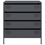 vidaXL Buffet anthracite 68x39x73 5 cm acier laminé à froid