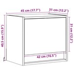 vidaXL Table de chevet murale avec lumières LED chêne marron