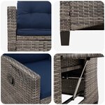 vidaXL Chaise de jardin inclinable 56 x 60 x 112 cm acier