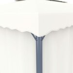 vidaXL Tonnelle et rideau et guirlande lumineuse LED 3x3 m Blanc crème