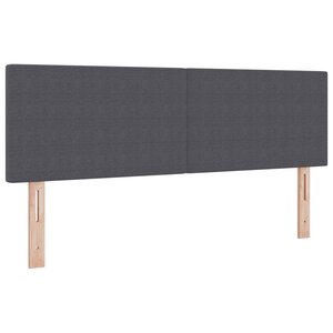 vidaXL Tête de lit LED avec tête de lit Gris foncé 160 cm Polyester