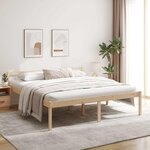 vidaXL Lit pour personne âgée 200x200 cm bois massif de pin