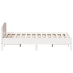 vidaXL Cadre de lit sans matelas blanc 200x200 cm bois massif de pin