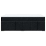 vidaXL Sommier à lattes de lit avec matelas Noir 100x200 cm Tissu