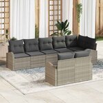 vidaXL Ensemble de canapé de jardin 8 Pièces 289 x 124 x 85 cm Poly rotin