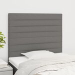 vidaXL Têtes de lit 2 Pièces Gris foncé 90x5x78/88 cm Tissu