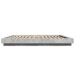 vidaXL Cadre de lit gris béton 180x200 cm bois d'ingénierie