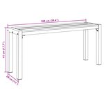 Banc de jardin vidaXL 100 cm en acier et WPC marron et noir