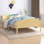 vidaXL Cadre de lit sans matelas bois de pin massif 120x200 cm