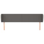 vidaXL Tête de lit avec oreilles Gris 203x23x78/88 cm Similicuir